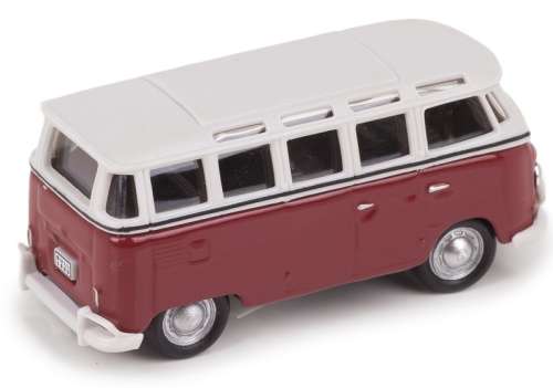 Volkswagen T1 Samba Bus 1962 dark-red 1/43 Cararama NEW+boxed  #5807 instant wheels
