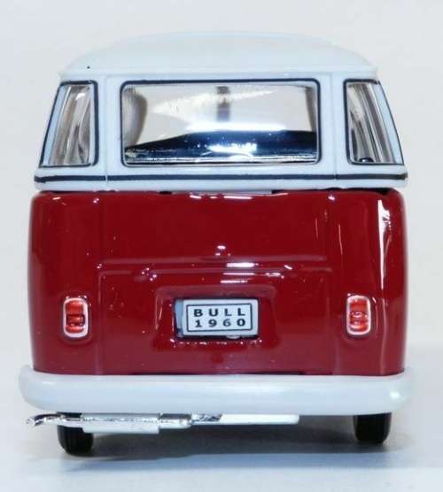 Volkswagen T1 Samba Bus 1962 dark-red 1/43 Cararama NEW+boxed  #5807 instant wheels