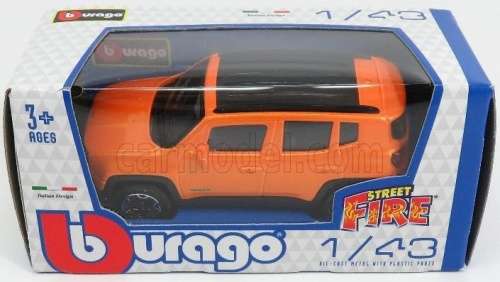 Jeep Renegade 2015 orange-metallic 1/43 Bburago NEW+boxed  #5812 instant wheels