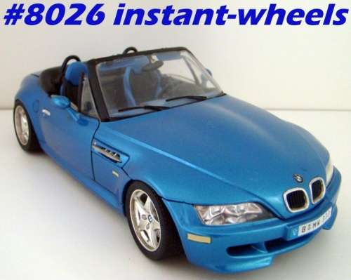 BMW M - Roadster 1996 blue-met 1/18 Bburago NEW+reboxed  #8026 instant wheels