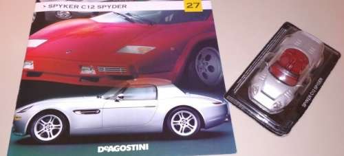 Spyker C12 Spyder 2008 silver 1/43 IXO/Altaya NEWinBlister #5813 instant wheels