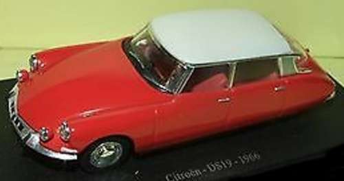 Citroen DS19 1966 red+white roof 1/43 IXO NEWinBlister  #4086 instant wheels