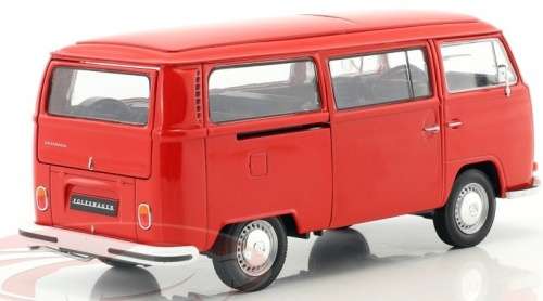 Volkswagen T2 Kombibus 1972 red 1/24 Welly NEW+boxed  #2110 instant wheels
