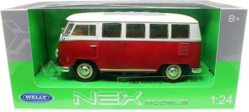 Volkswagen T1 Kombibus 1963 red+white 1:24 Welly NEW+boxed  #2156 instant wheels