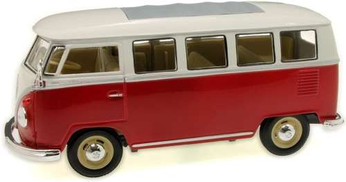 Volkswagen T1 Kombibus 1963 red+white 1:24 Welly NEW+boxed  #2156 instant wheels