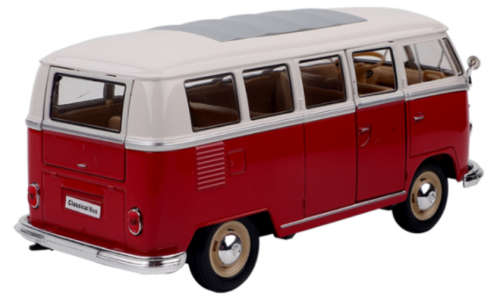 Volkswagen T1 Kombibus 1963 red+white 1:24 Welly NEW+boxed  #2156 instant wheels