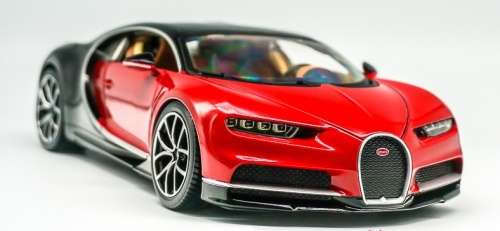 Bugatti-Chiron Le Patron 2016 red+black 1:24 Welly NEW+boxed  #2175 instant wheels