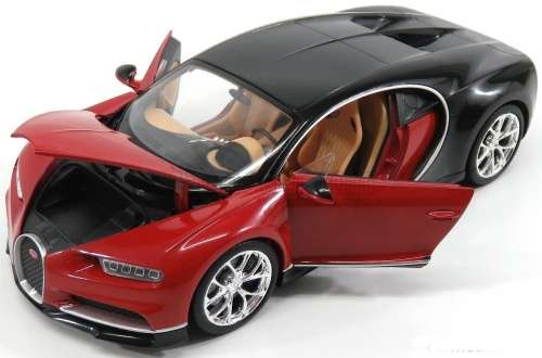 Bugatti-Chiron Le Patron 2016 red+black 1:24 Welly NEW+boxed  #2175 instant wheels