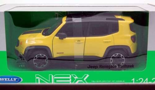 Jeep Renegade Trailhawk 2019 yellow 1:24 Welly NEW+boxed  #2180 instant wheels