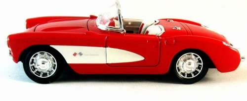 Chevrolet Corvette 1957 red+white 1:24 Welly NEW+boxed  #2238 instant wheels