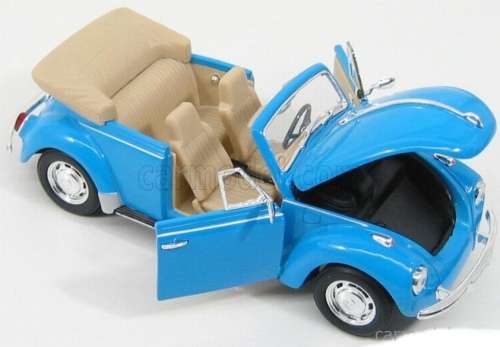Volkswagen Beetle Cabriolet 1959 lt.blue 1:24 Welly NEW+boxed  #2332 instant wheels