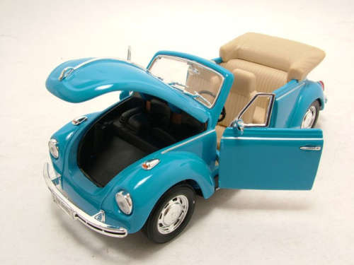 Volkswagen Beetle Cabriolet 1959 lt.blue 1:24 Welly NEW+boxed  #2332 instant wheels