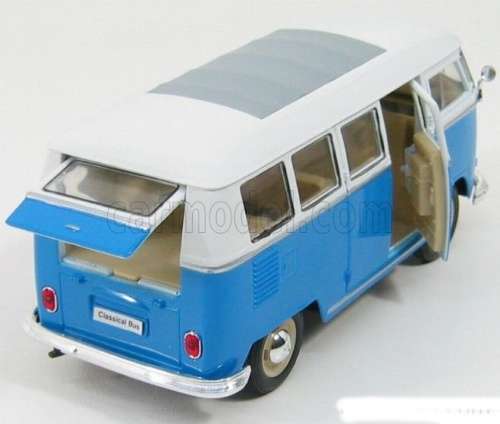Volkswagen T1 Kombibus 1962 lt.blue+white 1:24 Welly NEW+boxed  #2334 instant wheels