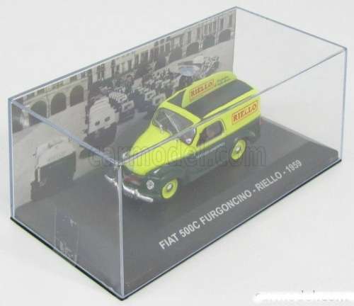 Fiat 500 C Furgoncino 1959 green/yellow 1/43 IXO NEW+boxed  #5821 instant wheels
