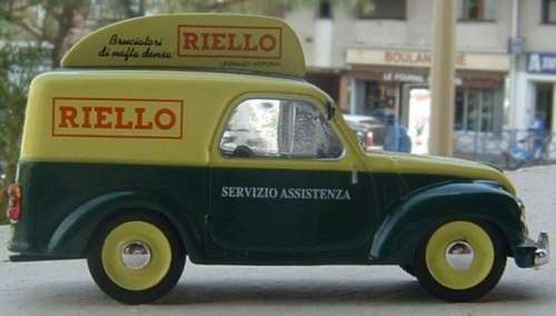 Fiat 500 C Furgoncino 1959 green/yellow 1/43 IXO NEW+boxed  #5821 instant wheels