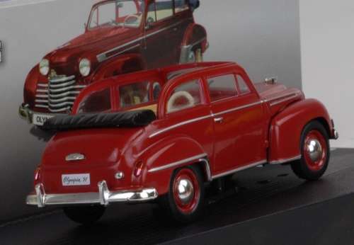 Opel Olympia Cabriolet Limousine 1951 red 1/43 IXO NEW+boxed  #4618 instant wheels