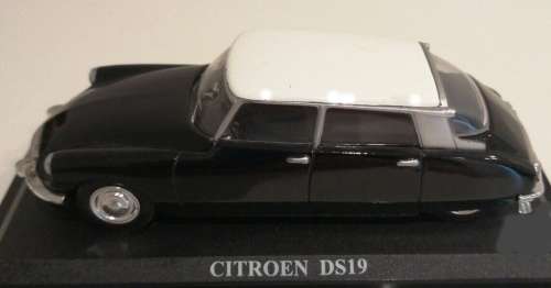 Citroen DS19 1963 black+white 1/43 IXO/DelPrado NEWinBlister  #5257 instant wheels