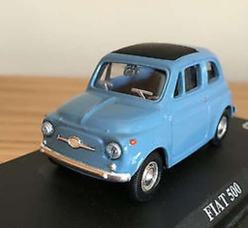 Fiat 500 1957 blue 1/43 IXO NEWinBlister  #4140 instant wheels