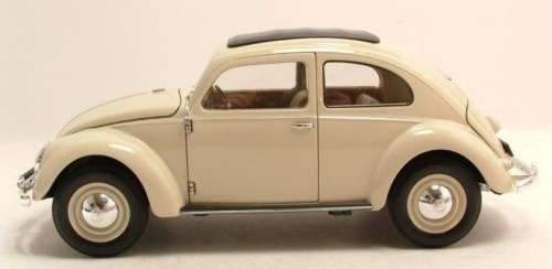 Volkswagen Beetle 1950 split rear window beige 1:18 Welly NEW+boxed   #8056 instant wheels