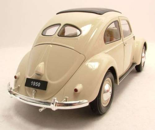 Volkswagen Beetle 1950 split rear window beige 1:18 Welly NEW+boxed   #8056 instant wheels
