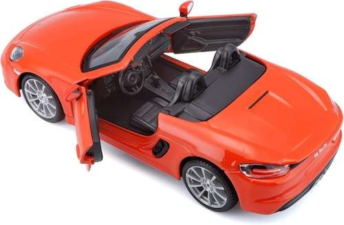 Porsche 718 Boxster (982) 2016 lava-orange 1:24 Bburago NEW+boxed  #2340 instant wheels