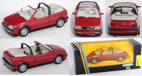 Volkswagen Golf III Cabriolet 1996 red-met 1:43 Schabak NEW+boxed #5848 instantwheels
