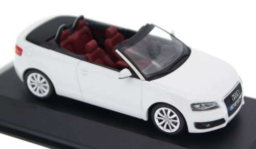 Audi A3 Cabriolet 2007 white 1/43 Minichamps Audi DlrEdn NEW+boxed   #5853 instant wheels