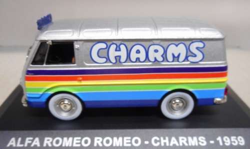 Alfa Romeo ROMEO CHARMS Van 1959 silver 1:43 IXO NEW+boxed  #5854 instant wheels
