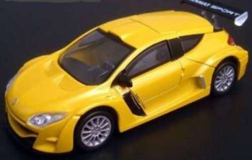 Renault Megane TROPHY 2009 yellow-met 1:43 Mondo Motors NEW+boxed #5867 instant wheels