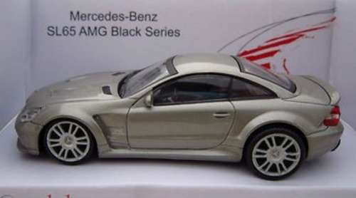 Mercedes-Benz SL65 AMG Black Series (R230) 2009 silver 1:43 Mondo NEW+boxed #5871 instant wheels