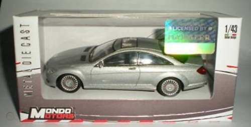 Mercedes-Benz CL Coupe 2000 silver 1:43 Mondo Motors NEW+boxed  #5874 instant wheels