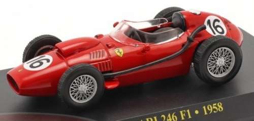 Ferrari 246 F1 #16 1958 red Mike Hawthorn 1:43 IXO NEWinBlister  #5878 instant wheels