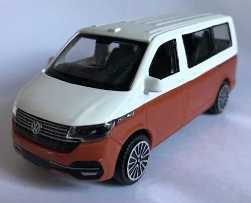 Volkswagen T6 Multivan 2020 white+brown 1/43 Bburago NEW+boxed  #5901 instant wheels