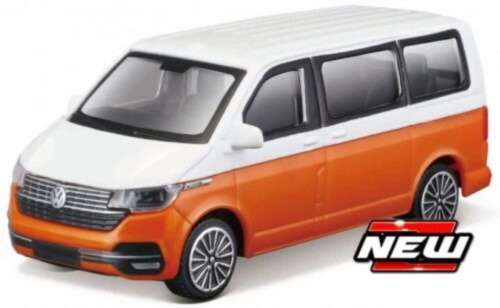 Volkswagen T6 Multivan 2020 white+brown 1/43 Bburago NEW+boxed  #5901 instant wheels