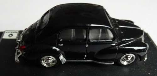 Renault 4CV 1947 black 1/43 IXO NEW on base+reblistered  #5911 instant wheels
