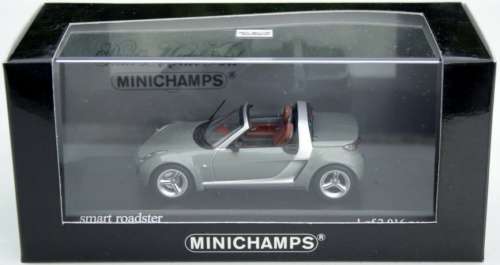 Smart Roadster 2005 grey-metallic 1:43 Minichamps NEW+boxed  #5916 instant wheels