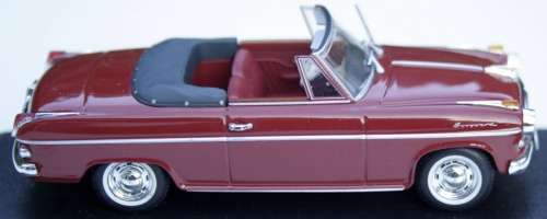 Borgward Isabella (open cabrio) 1959 red 1:43 Minichamps NEW+boxed  #5918 instant wheels