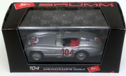 Mercedes-Benz 300SLR 1955 #104 Targa Florio Stirling Moss 1:43 Brumm NEW+boxed #5924 instant wheels