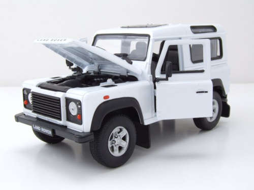 Land Rover Defender 90 1995 white 1:24 Welly NEW+boxed  #2342 instant wheels