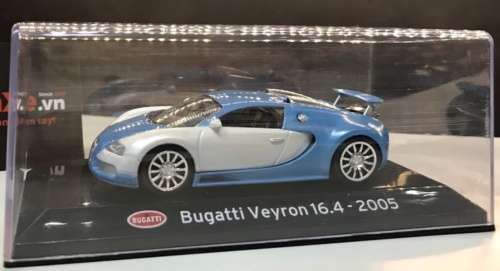 Bugatti Veyron 16.4 2005 blue+white-met 1:43 IXO NEW+boxed  #5931 instant wheels