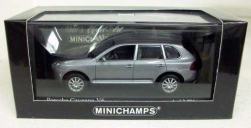 Porsche Cayenne V6 2003 grey-met 1:43 Minichamps NEW+boxed  #5938 instant wheels