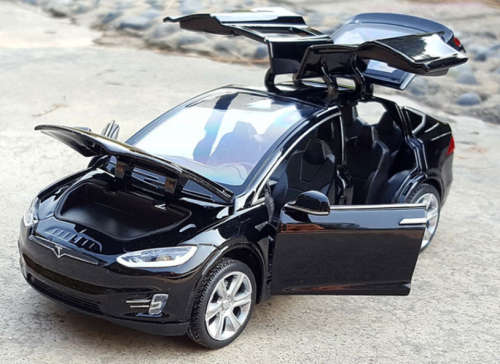Tesla Model X 2022 black 1/32 Zabawka NEWinBlister  #3211 instant wheels