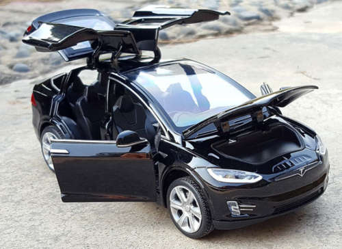 Tesla Model X 2022 black 1/32 Zabawka NEWinBlister  #3211 instant wheels