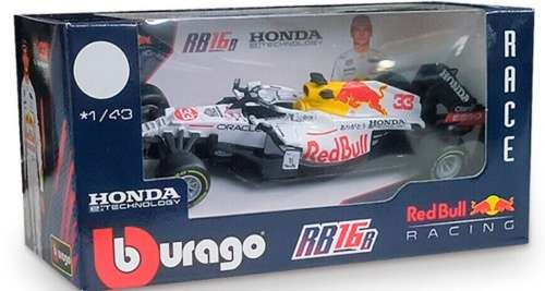 RED Bull Racing RB16B F1 2021 #33 Max Verstappen 1/43 Bburago NEW+boxed #5950 instant wheels