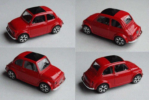 Fiat 500 in Kugel (Fiat 500 in Xmas Ball) 1950 1/43 Brumm NEW  #4960 instant wheels