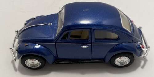 Volkswagen Beetle (classical) 1967 blue-met 1/32 (130 mm/5`) Kinsmart NEW+boxed *3212 instant wheels
