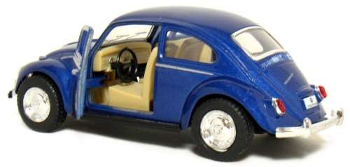 Volkswagen Beetle (classical) 1967 blue-met 1/32 (130 mm/5`) Kinsmart NEW+boxed *3212 instant wheels