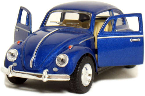 Volkswagen Beetle (classical) 1967 blue-met 1/32 (130 mm/5`) Kinsmart NEW+boxed *3212 instant wheels