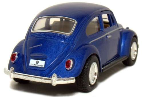 Volkswagen Beetle (classical) 1967 blue-met 1/32 (130 mm/5`) Kinsmart NEW+boxed *3212 instant wheels
