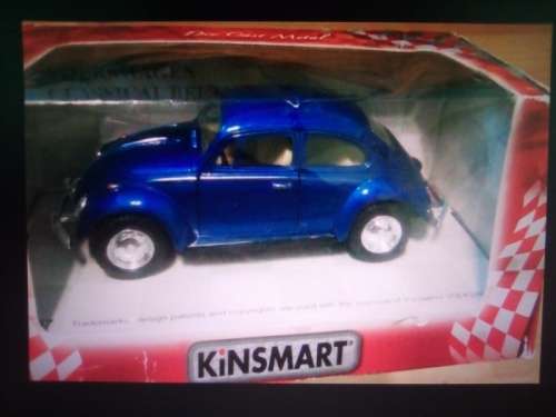 Volkswagen Beetle (classical) 1967 blue-met 1/32 (130 mm/5`) Kinsmart NEW+boxed *3212 instant wheels